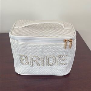 White Bridal Makeup Bag